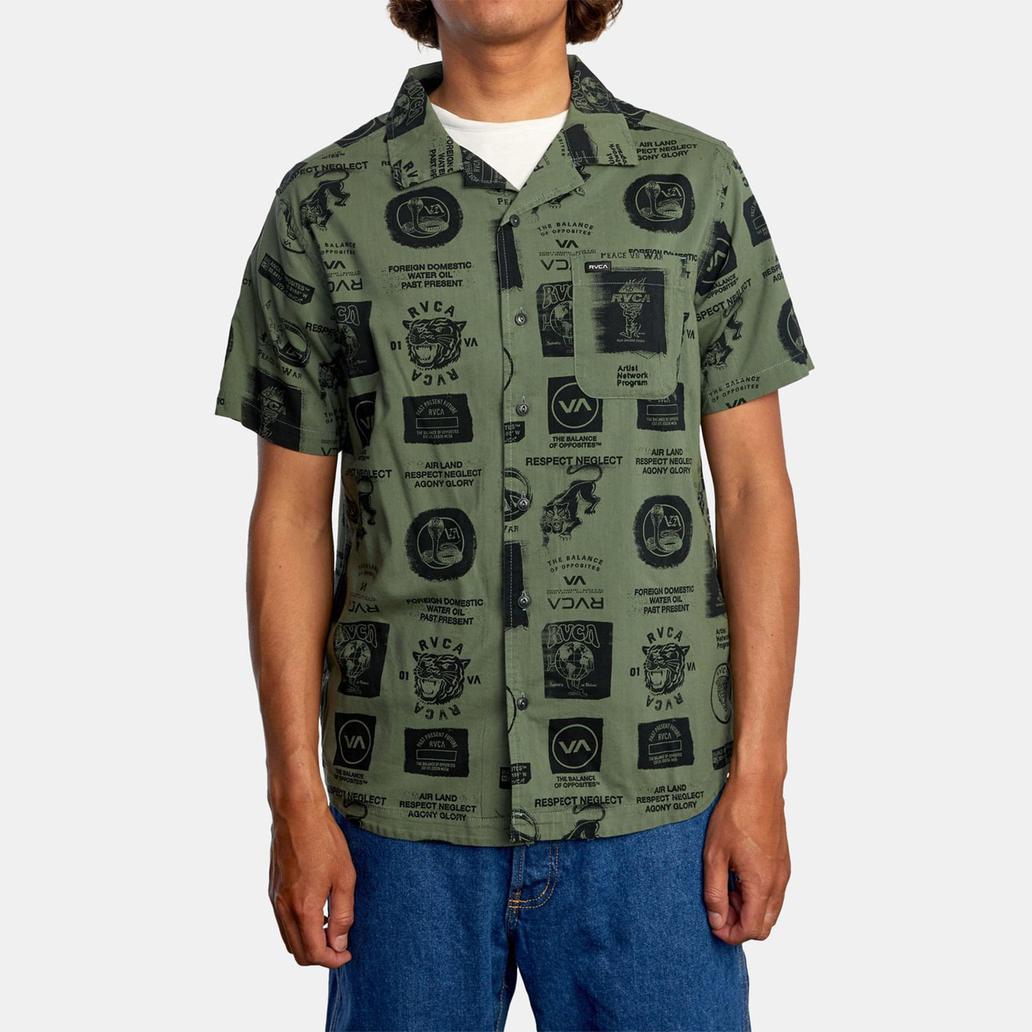 Camisa Manga Corta Hombre Recon Collage