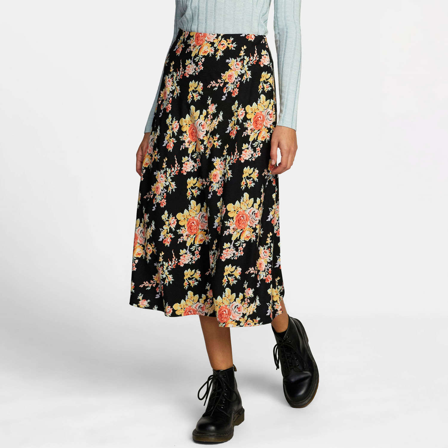 TOM TAILOR Denim Señoras Falda Midi 1035477, 31338 - Abstract Structure Print, XS