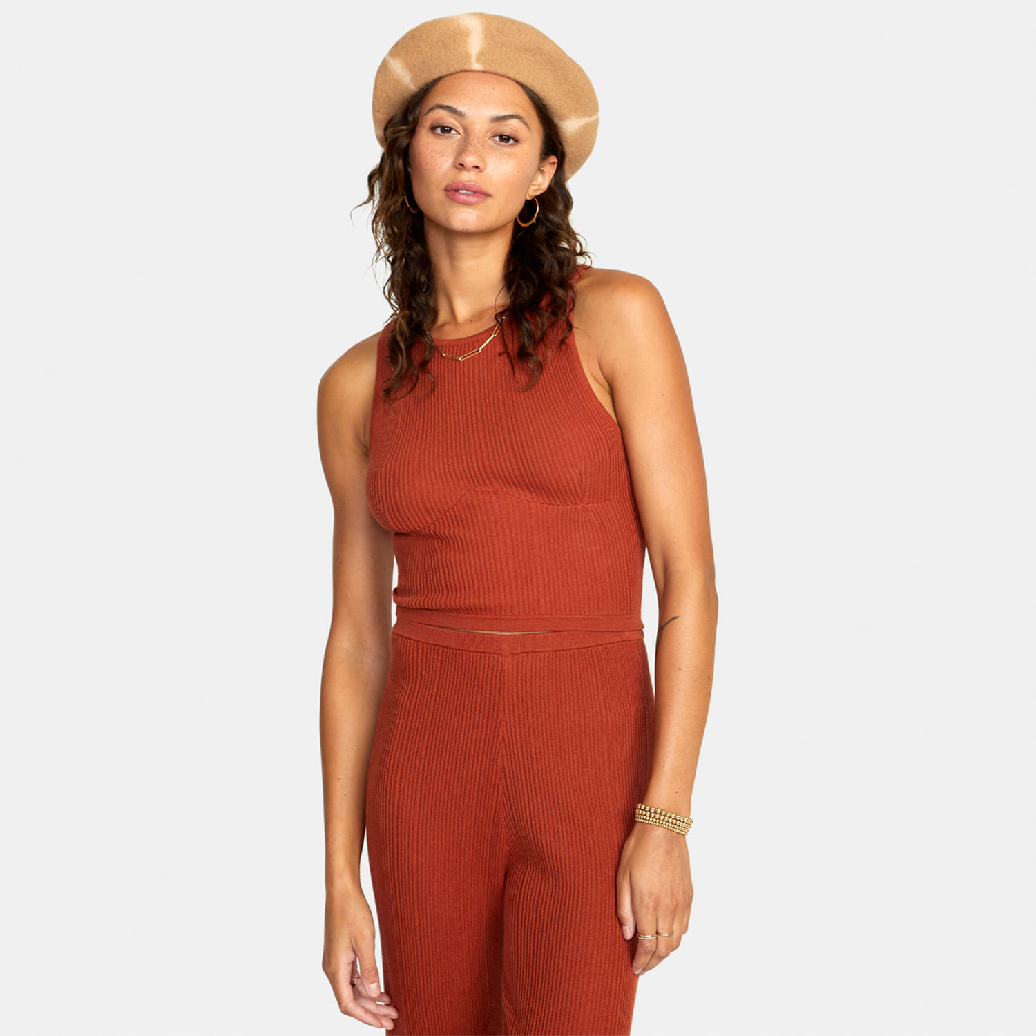 Polera Mujer SWERVE CROPPED TANK TOP