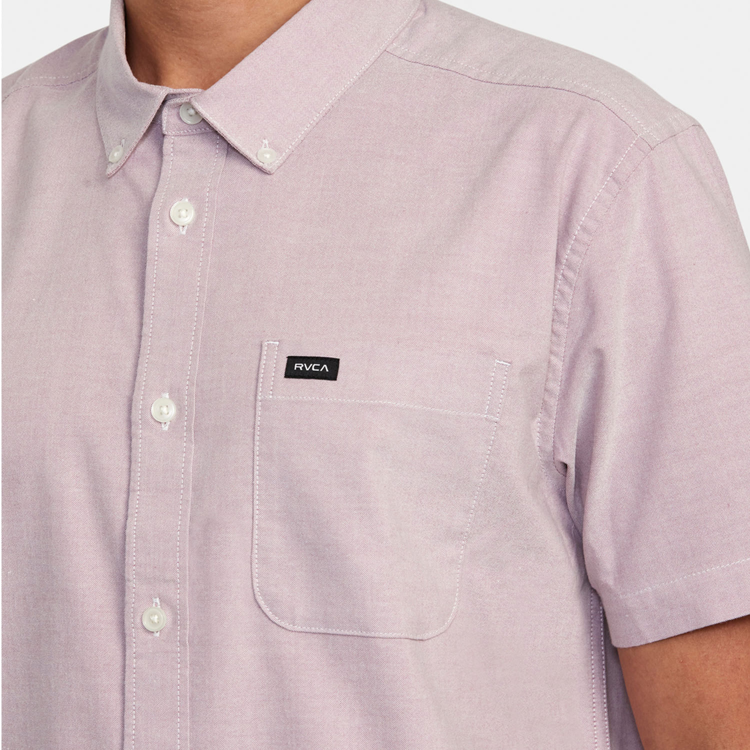 RVCA That'll Do Maglia Uomo Maniche Corte - Vestibilità Aderente, Mix Cotone E Elastan, Tasca Sul Petto