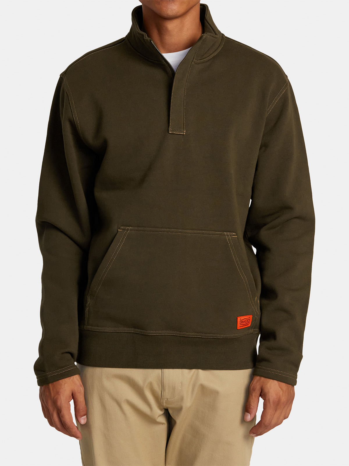 Poleron Hombre Chainmail Pullover Café RVCA
