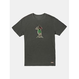 Polera Manga Corta Hombre Oblow Hula Negra RVCA
