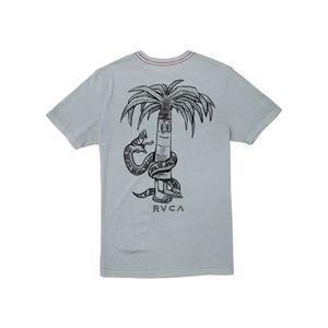 POLERA M/C HOMBRE POMMIER PALMS GRIS RVCA