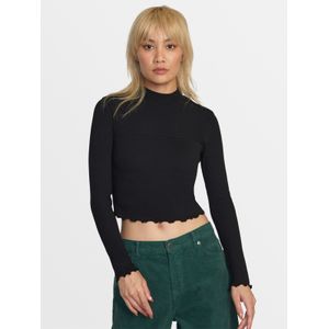 Polera Manga Larga Mujer Saved Long Sleeve Negra RVCA