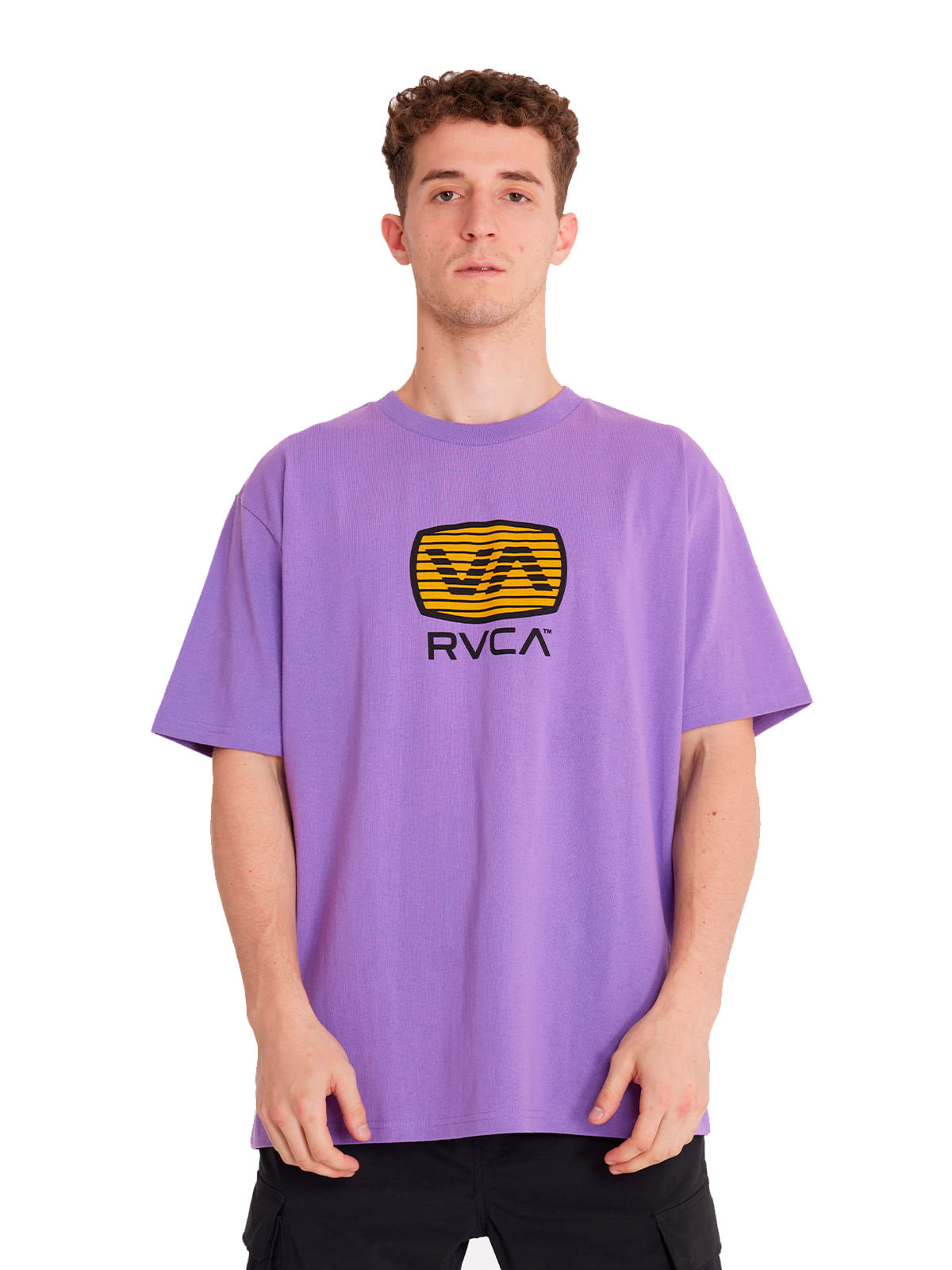 POLERA M/C HOMBRE TRANSISTOR MORADO RVCA